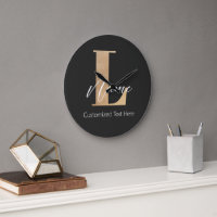 Modern Monogrammed Initial L & Name Personalised