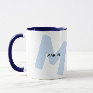 Modern Monogrammed Initial & Name Coffee mug