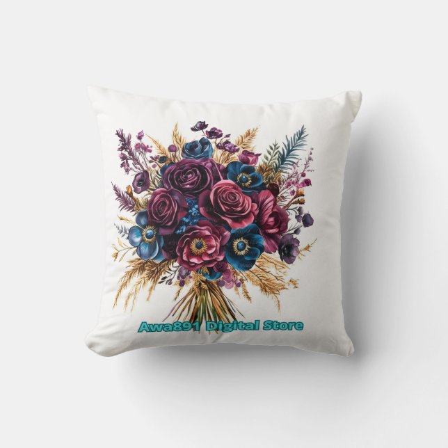 Modern monogrammed shoulder bag cushion (Front)