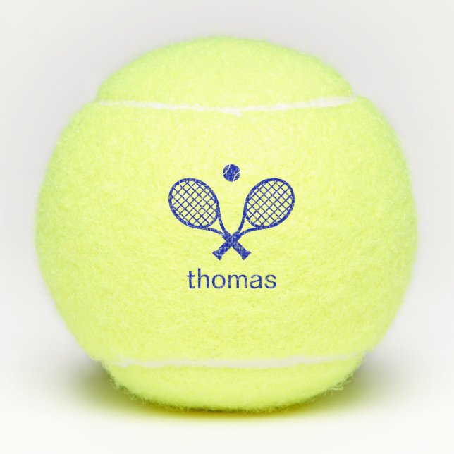 Modern Monogrammed Tennis Balls (Front)