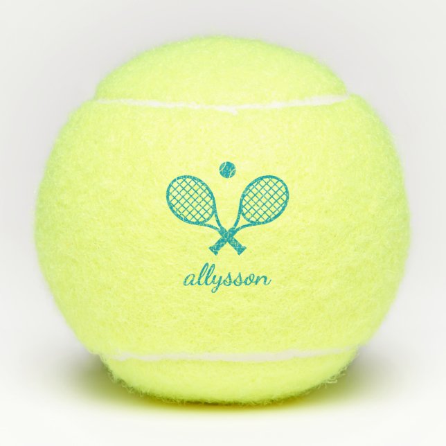 Modern Monogrammed Tennis Balls (Front)