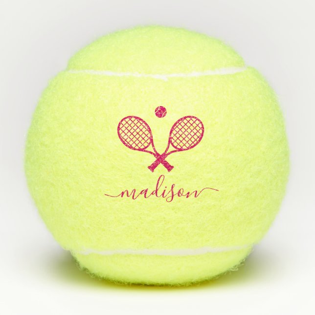 Modern Monogrammed Tennis Balls (Front)