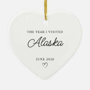 Modern Monoline The Year I Visited Alaska Ceramic Tree Decoration