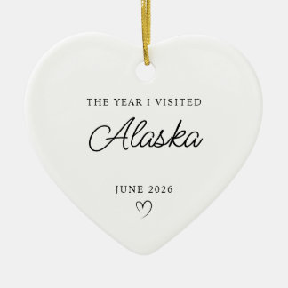 Modern Monoline The Year I Visited Alaska Ceramic Tree Decoration