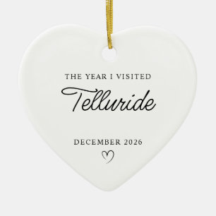 Modern Monoline The Year I Visited Telluride Ceramic Tree Decoration