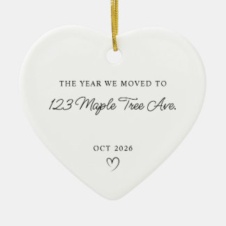 Modern Monoline The Year We Moved to New Home Ceramic Tree Decoration