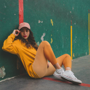 Modern Monotone Light to Dark Orange Capri Leggings