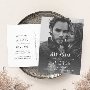 Modern Mood   Photo Save the Date Announcement Postcard