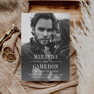 Modern Mood Photo Save the Date Card