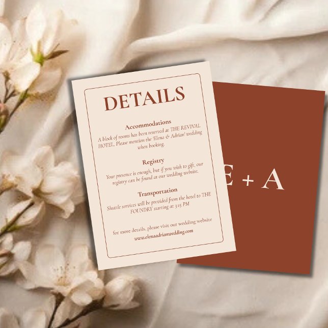 Modern Moody Wedding Enclosure Card (Creator Uploaded)