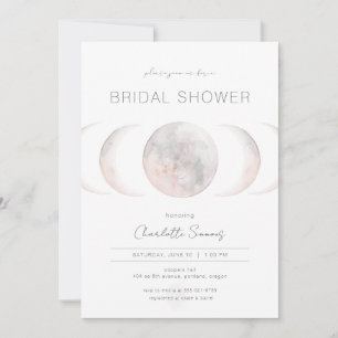 Modern Moon Celestial Bridal Shower Invitation