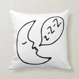 Modern Moon Nursery Decor Black Throw Pillow