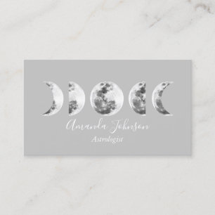 Modern Moon Phases Astrology Yoga Holistic Healer Business Card