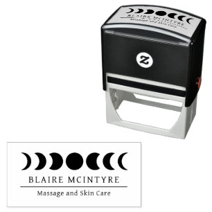 Modern Moon Phases Elegant Business Self-inking Stamp