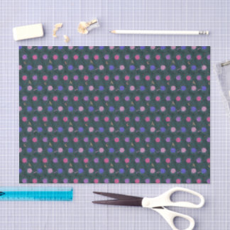 Modern Moonlit Garden Pewter Small Tissue Paper