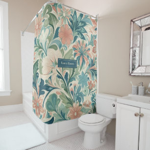 Modern morris art shower curtain