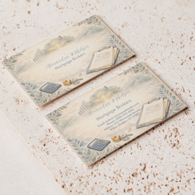 Modern Mortgage Broker Business Card (Creator Uploaded)