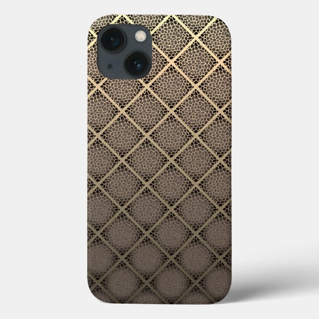 Modern Mosaic Diamonds Animal Print Case-Mate iPhone Case (Back)
