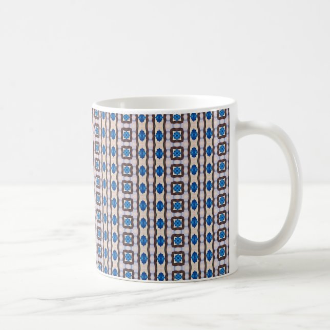 Modern mosaic geometric abstract pattern 1298 coffee mug (Right)