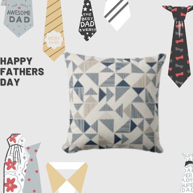 Modern Mosaic Geometric Triangle Cushion (Creator Uploaded)