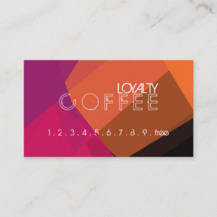 Modern Mosaic Pattern Loyalty Coffee Punch #9 Card