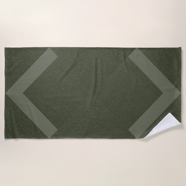 Modern Moss Arrows Beach Towel – Customisable (Front)