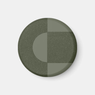 Modern Moss Green Art Deco Magnet – Customisable