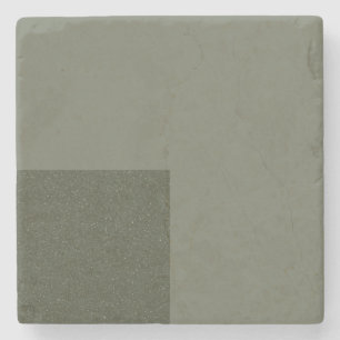 Modern Moss Green Custom Stone Coaster