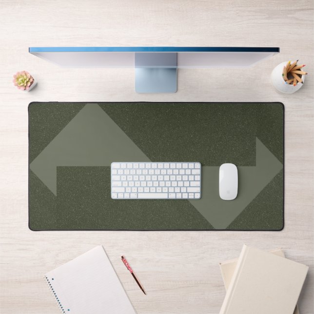 Modern Moss Green Desk Mat with Arrows – Customise (Office 1)