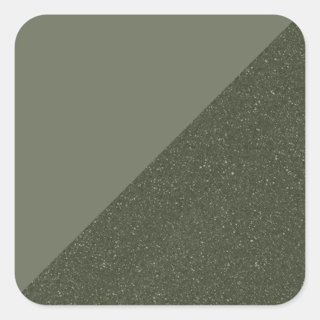 Modern Moss Green Diagonal Sticker (Front)