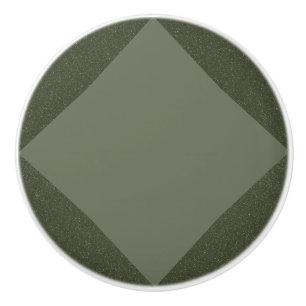 Modern Moss Green Diamond Ceramic Knob – Customise