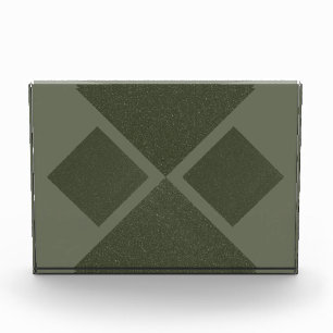 Modern Moss Green Diamond Photo Block