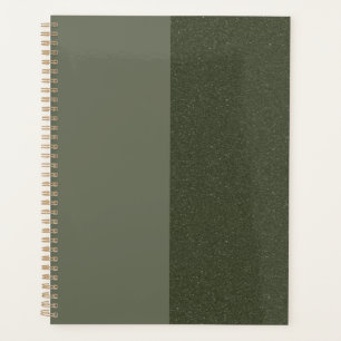 Modern Moss Green Dual Texture Weekly Planner
