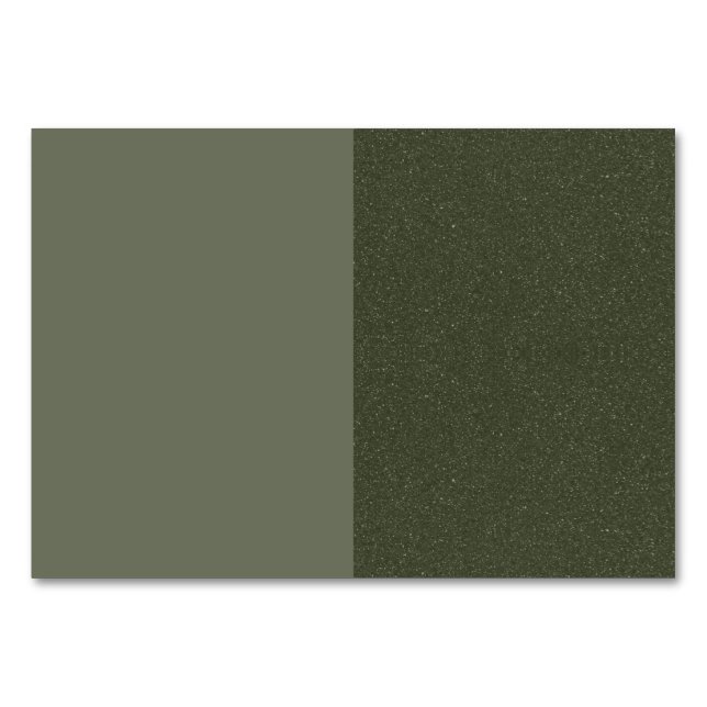 Modern Moss Green Event Table Card – Customisable (Front)