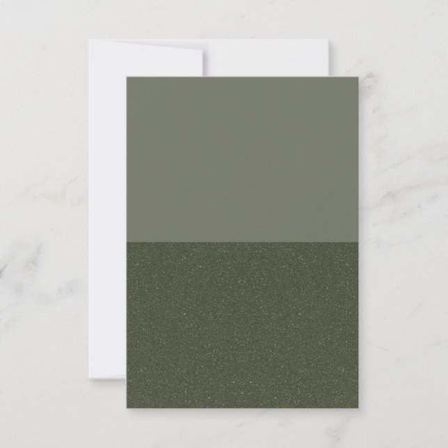 Modern Moss Green Flat Card – Customisable (Front)