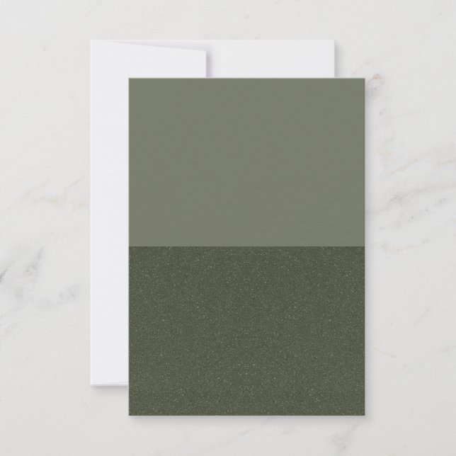 Modern Moss Green Flat Note Card Template - Custom (Front)