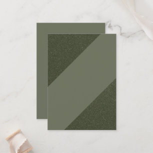 Modern Moss Green Flat Place Card