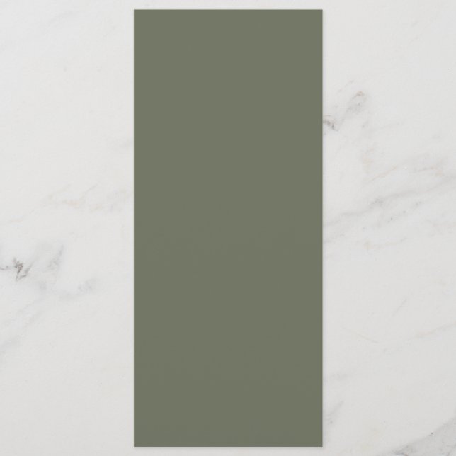 Modern Moss Green Flat Program – Customisable Programme (Front)