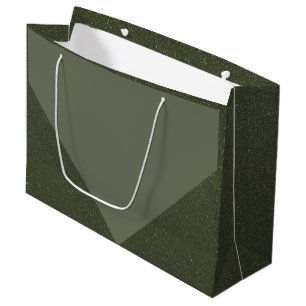 Modern Moss Green Geometric Gift Bag