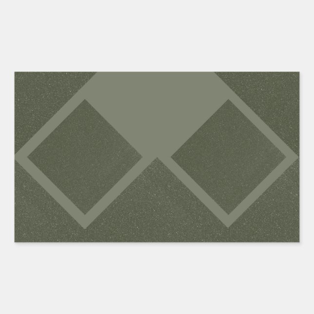 Modern Moss Green Geometric Sticker (Front)