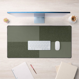 Modern Moss Green Grid Desk Mat – Customisable