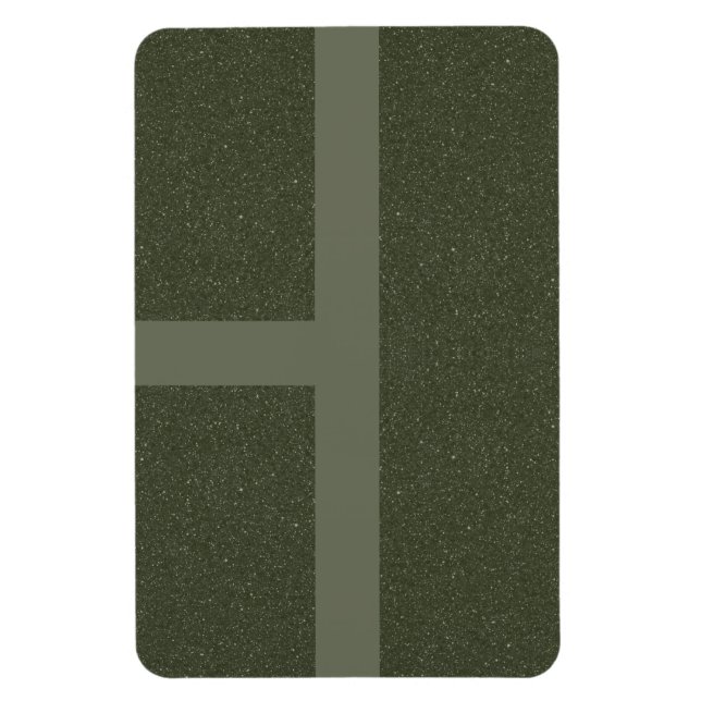 Modern Moss Green Grid Magnet – Customisable (Vertical)