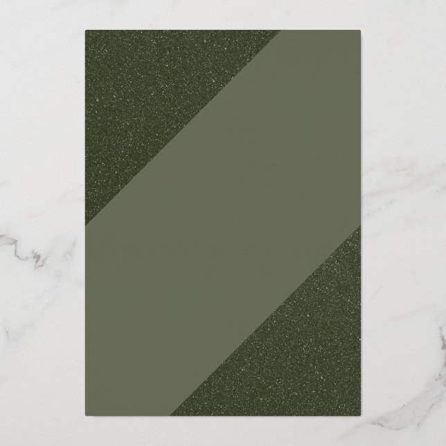 Modern Moss Green Holiday Card Design (Front)