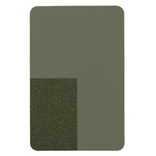 Modern Moss Green Magnet With Textured Accent
