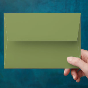 Modern Moss Green Plain Solid Colour Envelope