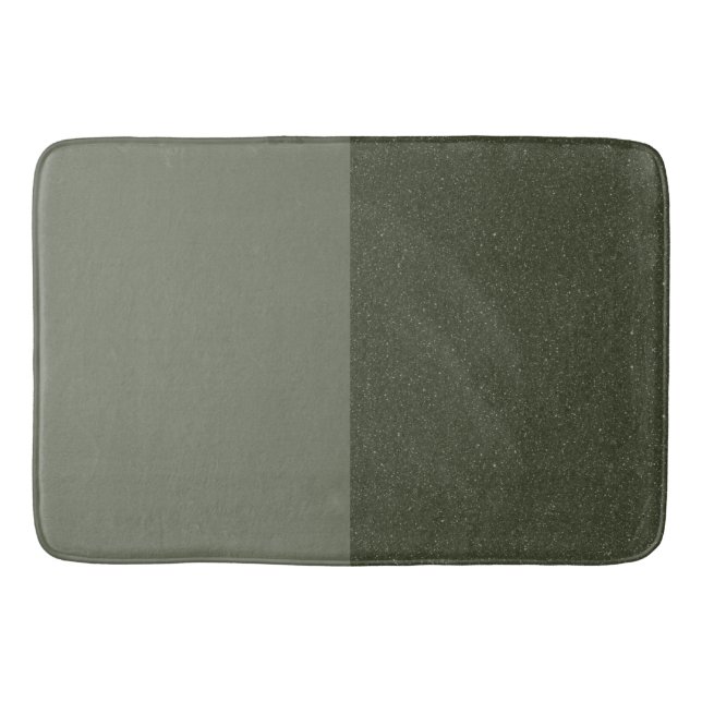 Modern Moss Green Split Bath Mat – Customisable (Front)