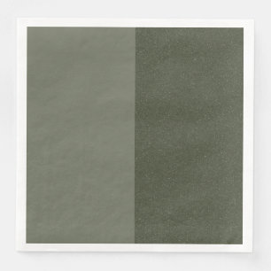 Modern Moss Green Split Design Napkin – Customise