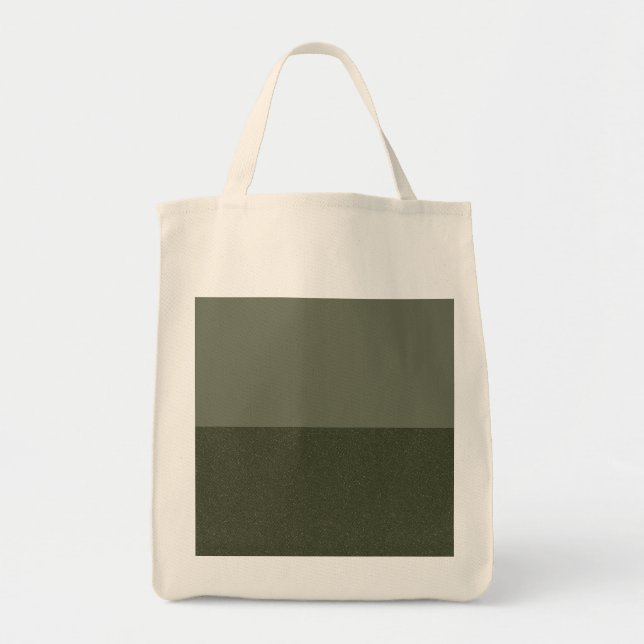 Modern Moss Green Split Design Tote – Customisable Bag (Front)