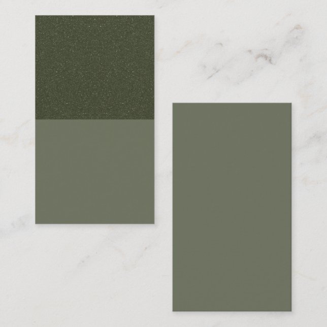 Modern Moss Green Split Discount Card – Customise (Front/Back)