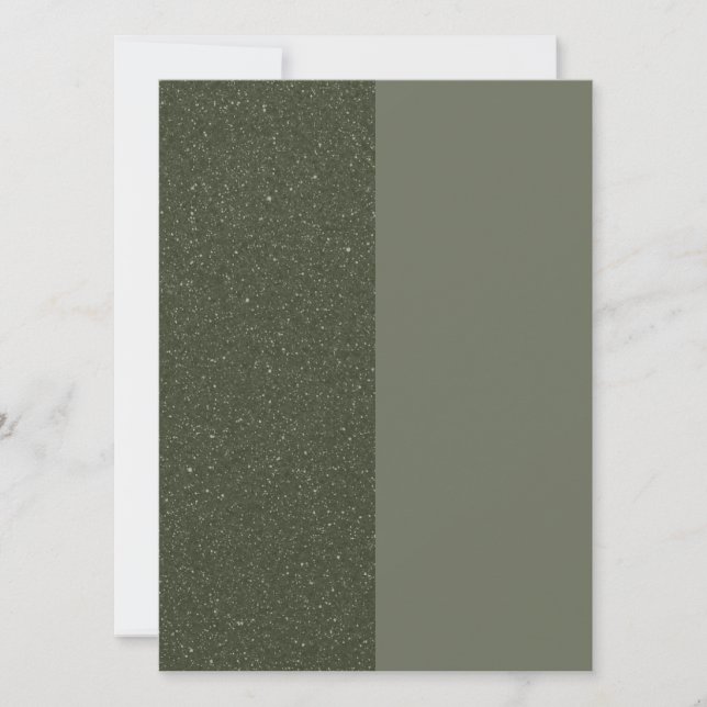 Modern Moss Green Split Flat Card – Customisable (Front)